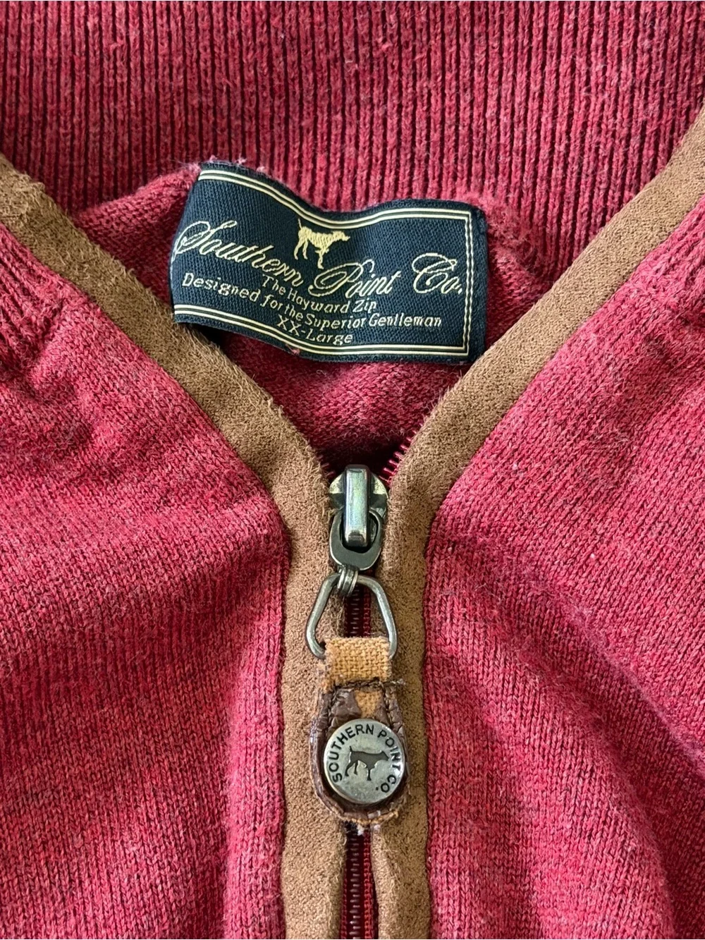 Southern Point Co Hayward Zip XXL Red GSP Bird Dog Quarter Zip Sweater